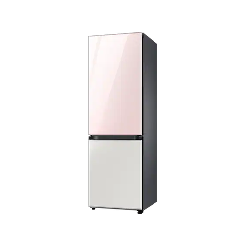 Samsung 328L Nett Bespoke Frost Free Combi Fridge - Glam Pink + Glam White (Photo: 4)